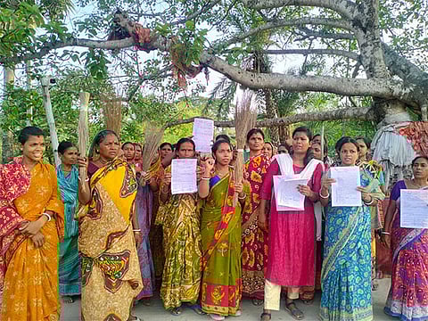 Image of Sandeshkhali women protesting used for representational purposes.