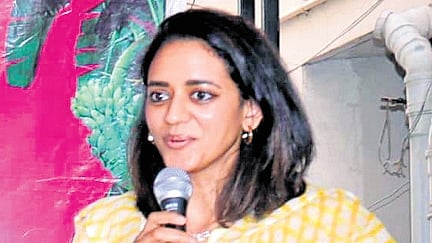 D Venkatesh’s daugther Aashritha seen campaigning in Khammam