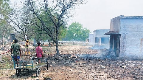 Ten people were killed and several severely injured in the blast at a firecracker unit in Sengamalapatti