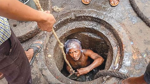 Two died while cleaning sewage shaft in Noida.