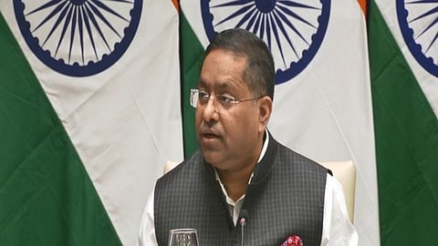 External Affairs Ministry spokesperson Randhir Jaiswal addresses a weekly press briefing on Thursday, May 02, 2024.