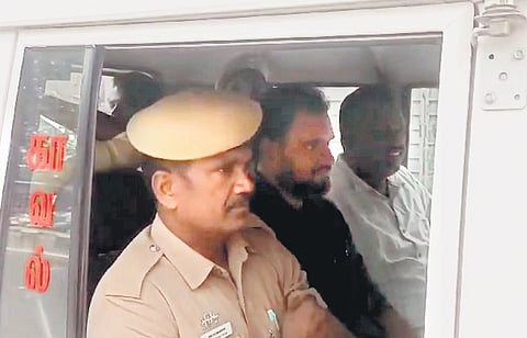 The NIA sleuths during the investigation