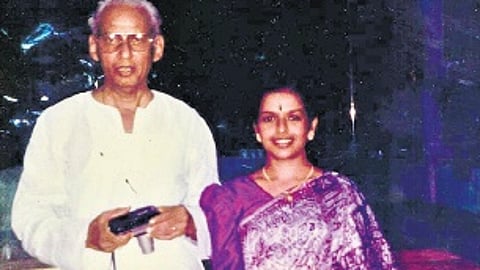 Geeta with her guru Vempati Chinna Satyam