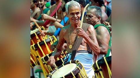 Renowned percussion artist Kelath Aravindhaksha Marar.