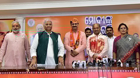 Nimapada MLA quits BJD and join BJP at state party office in Bhubaneswar on Sunday