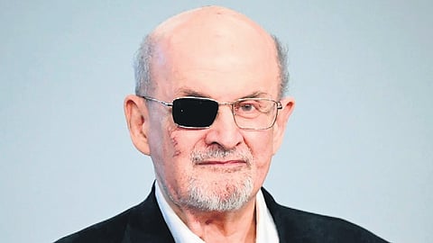 Indian-born British-American novelist Salman Rushdie.