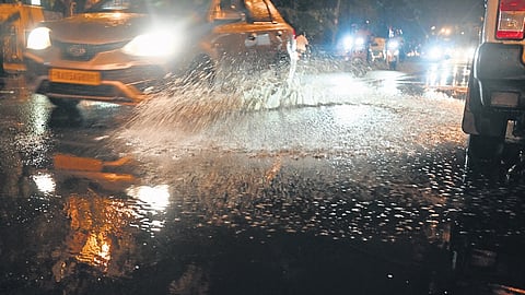 Light to moderate rainfall brought some temporary relief from the scorching heat for residents of Bengaluru on Thursday evening
