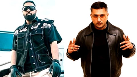 Indian singer-rapper Badshah (L) and Honey Singh (R)