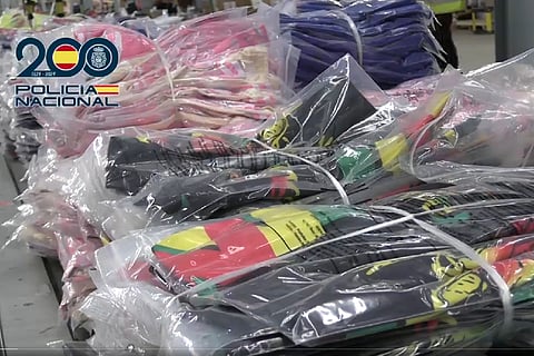 Spain seizes 11 tonnes of counterfeit football jerseys ahead of Champions League final