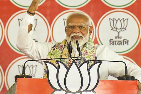 BJP's Rae Bareli candidate Dinesh Pratap Singh (R) called Congress Amethi candidate KL Sharma, priyanka Gandhi's clerk