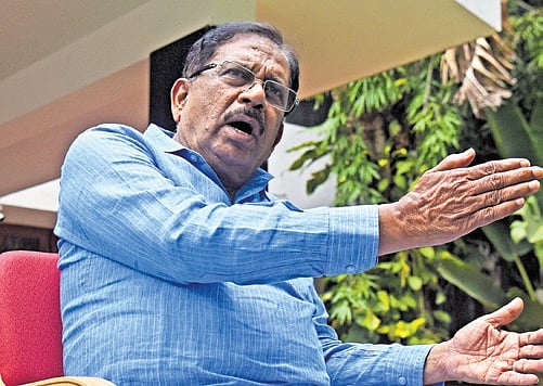 Home Minister Dr G Parameshwara in Bengaluru on Wednesday | vinod kumar t