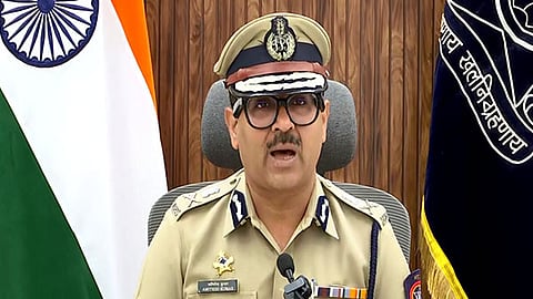 Pune police commissioner Amitesh Kumar during a press conference.