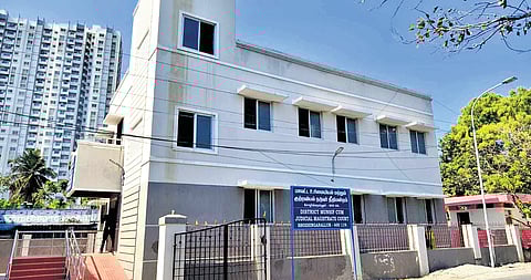 The building that was intended to be used as a shelter in Sholinganallur is currently used as the Munsif cum Judicial Magistrate Court