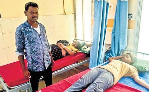 People being treated at the health centre