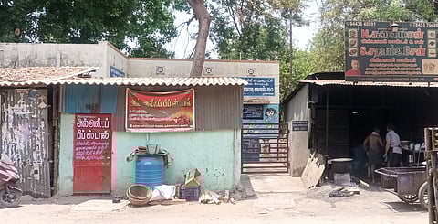 The anganwadi centre at Pookkollai Street cornered by eateries