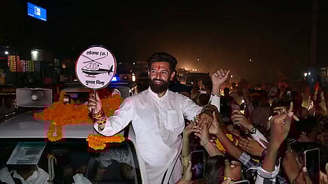 Lok Janshakti Party (Ram Vilas) chief and Hajipur Lok Sabha candidate Chirag Paswan.
