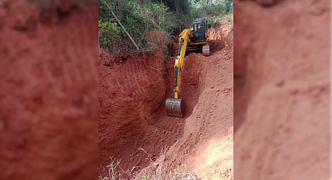 Based on the request from Gudalur RDO and Police, Deputy Director of C Vidhya engaged a vehicle to remove soil and bushes that have accumulated in the EPT.