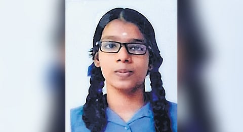 Keerthika V of Pulla Avenue Girls High School secured 592/600