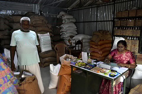 The old building of the ration shop deteriorated after nearly 27 years, since it was inaugurated by then law minister Aladi Aruna in 1988