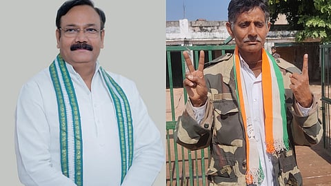 The candidates for the Fatehpur Sikri LS seat Rajkumar Chahar of the BJP (L) and Ramnath Sikarwar (R) of the Congress Congress.