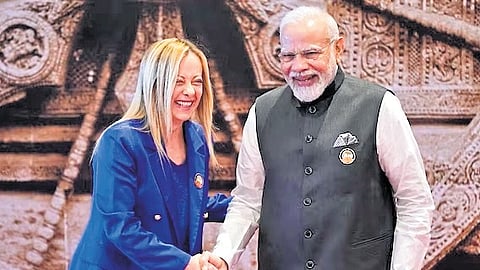 PM Modi and Italian PM Giorgia Meloni