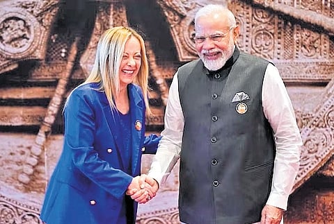 PM Modi held talks with Italian counterpart, Giorgia Meloni, during G-20 meet