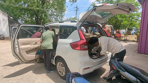 The stolen car was used to smuggle 130 kg of ganja into the state from AP