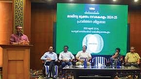 LSG Minister M B Rajesh addressing the workshop organised by Kerala Institute for Local Administration as part of Malinya Muktham Nava Keralam campaign