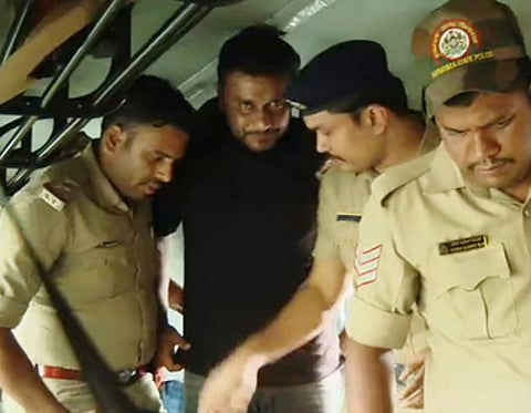 Actor Darshan being brought to Magistrate Court in Bengaluru.