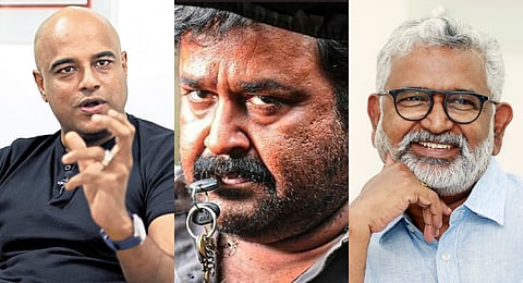 Actor-writer Murali Gopy (L) , a still from the Mohanlal starrer 'Bhramaram' directed by Blessy (R)