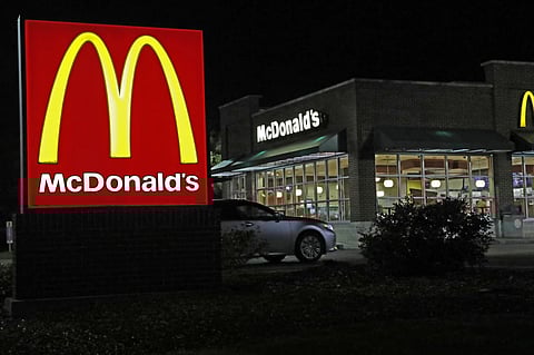 A McDonald’s restaurant is seen, Feb. 14, 2018, in Ridgeland, Miss. McDonald’s confirmed, Tuesday, June 18, 2024, that it’s decided to end a global partnership with IBM, which has been testing an artifical intelligence technology at select McDonald’s drive thrus since 2021.