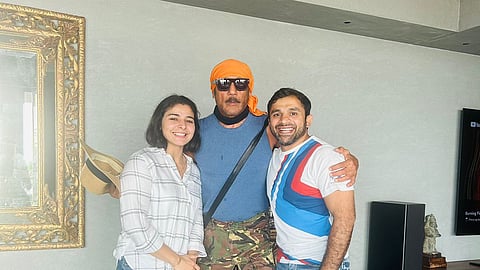 Wrestler Sarita Mor (L) could make her television debut in the next few months.