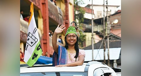 Sitting MP Agatha Sangma, Chief Minister Conrad K Sangma’s sister, who has been shocked in her family bastion.