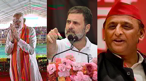 PM Narendra Modi, Congress leader Rahul Gandhi, Samajwadi Party president Akhilesh Yadav.
