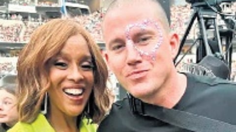 Actor Channing Tatum with American TV host Gayle King at Taylor Swift’s The Eras Tour
