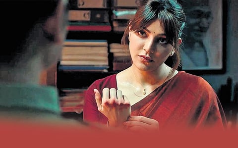 Kajal Aggarwal in a still from 'Satyabhama'