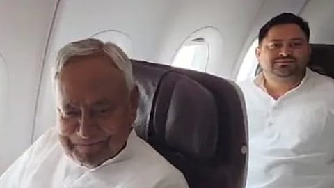 Bihar Chief minister Nitish Kumar and former Bihar deputy CM Tejashwi Yadav.