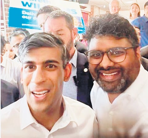 Eric Sukumaran with UK Prime Minister Rishi Sunak