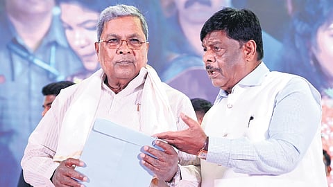Chief Minister Siddaramaiah and Social Welfare Minister
Dr HC Mahadevappa