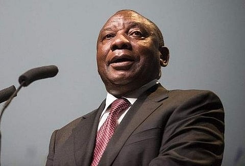 South African president Cyril Ramaphosa.