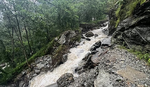 The government has not been able to use the roads for evacuation as they were blocked by landslides at multiple places.