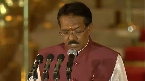 Delhi MP Harsh Malhotra taking oath as MoS in BJP-led NDA government | Video-grab