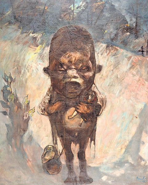 Untitiled works at the exhibition