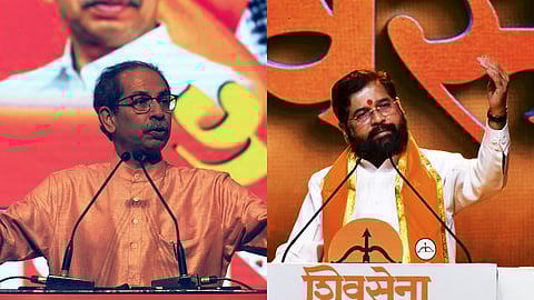 Shiv Sena (UBT) chief Uddhav Thackeray and Maharashtra deputy CM Eknath Shinde