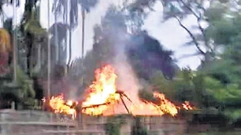 The unrest prompted the authorities to clamp curfew in the district for an indefinite period.