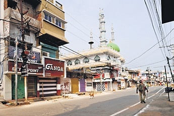 A deserted Cinema Bazaar in Balasore town