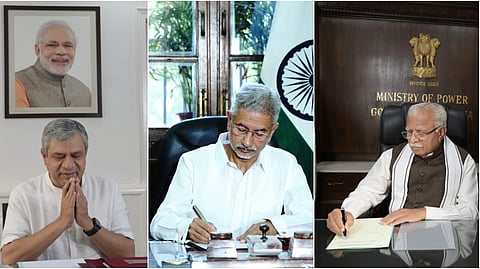 Information and Broadcasting Minister Ashwini Vaishnaw, External affairs minister Jaishankar, Power minister Manohar Lal Khattar