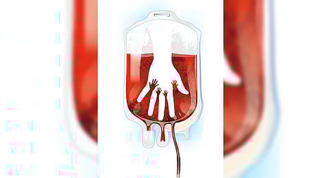 As many as 500 women participated in the mega camp and donated blood.