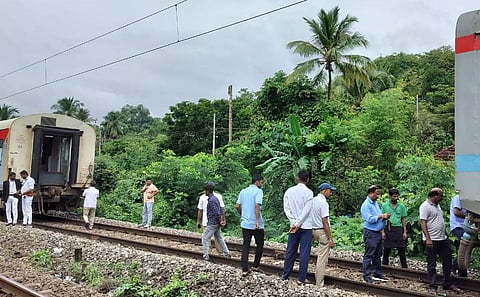 Train bogie detached from the engine