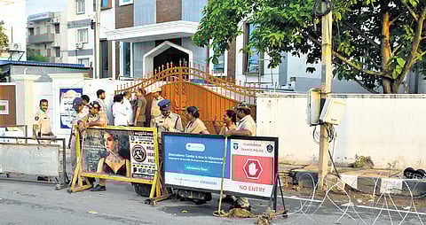 Security beefed up at the house of YSRC leader Devineni Avinash in Vijayawada